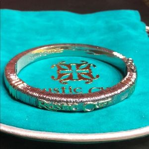 Rustic Cuff Wendy Bangle Silver with Gold